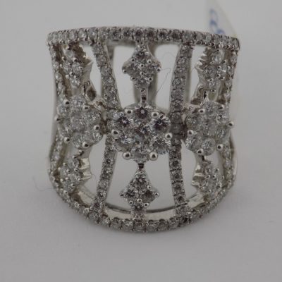 Anillo de oro blanco con brillantes subastas de joyas