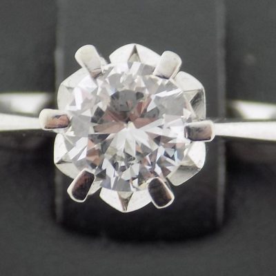 Anillo con diamante 0,63cts subastas de joyas